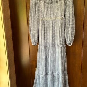 Cottagecore Baby Blue Tiered Dress NWT